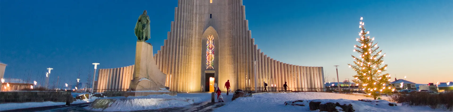 jul, island, vinter, hallgrimskirkja