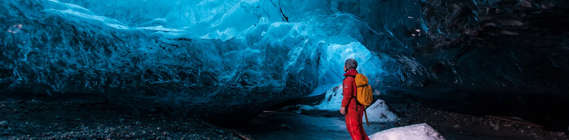 Ice cave in Iceland.