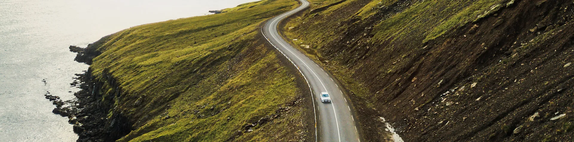 Roadtrip in Iceland with rental car.