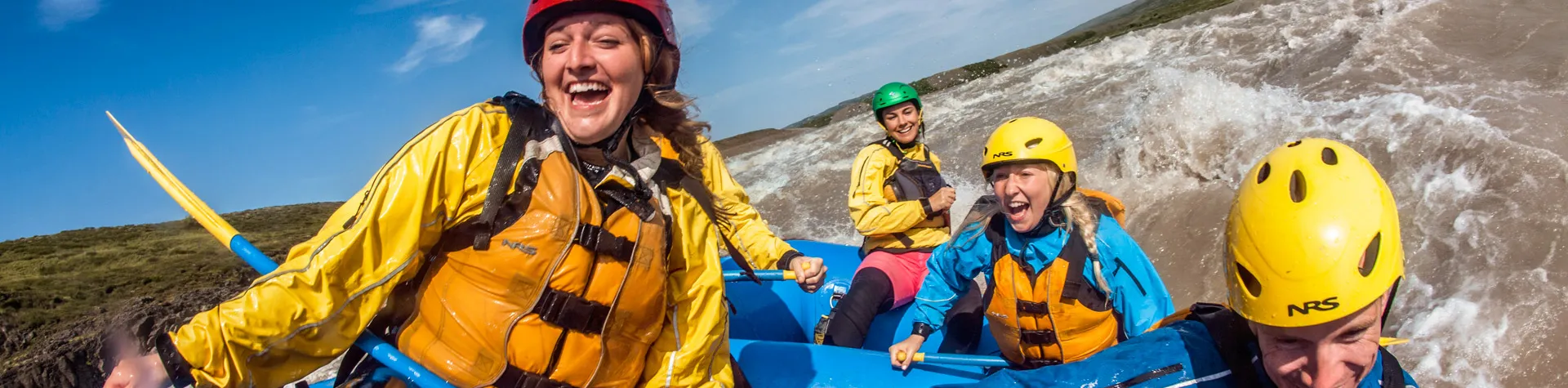 River rafting in Iceland.