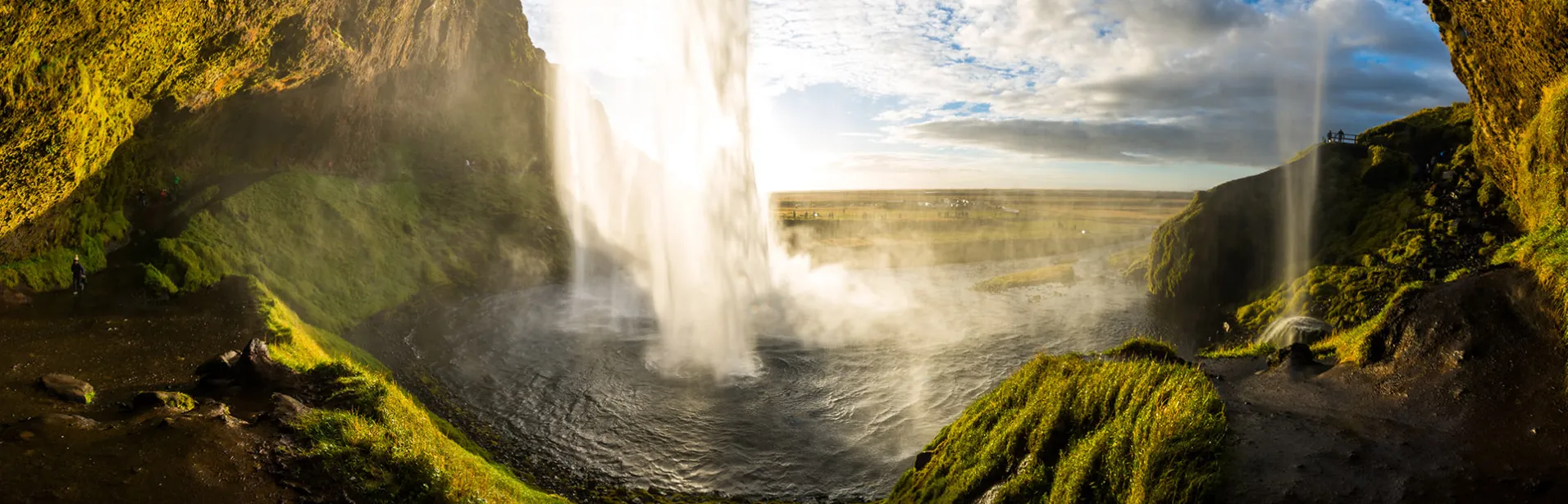 Iceland break south coast: waterfall Seljalandsfoss, south of Iceland.