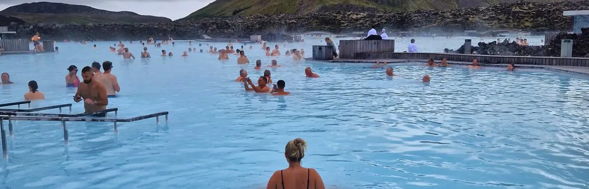 Bathing in the Blue Lagoon, photographed by Karen Kleiven