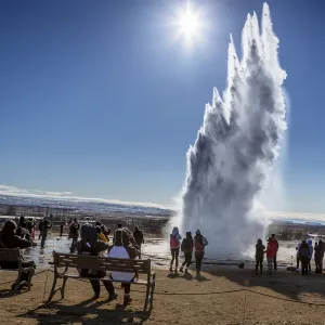 geyser, island, sommar