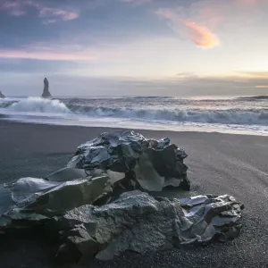 The black beach Reynisfjara in Iceland.