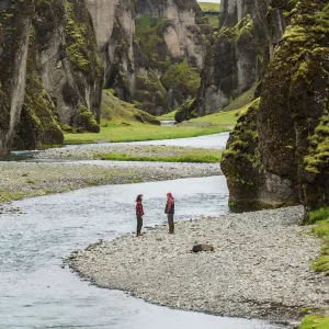 The canyon Fjaðrárgljúfur in Iceland.