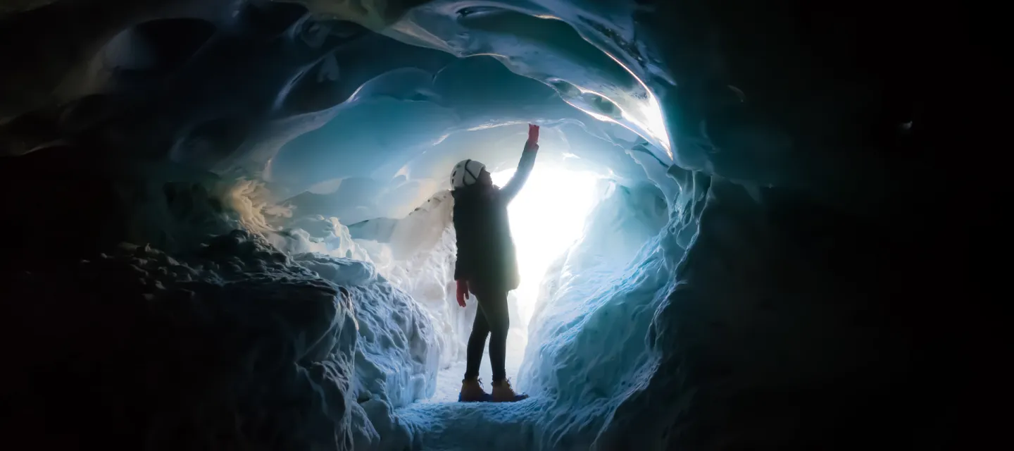 Ice cave in Iceland.